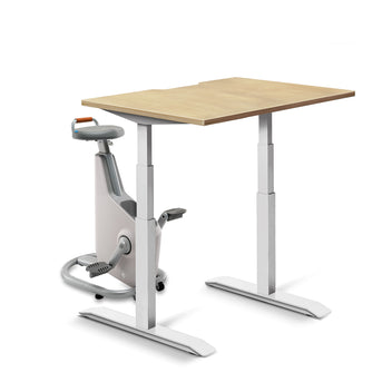 Ampera Power Bike Desk - Glacier White