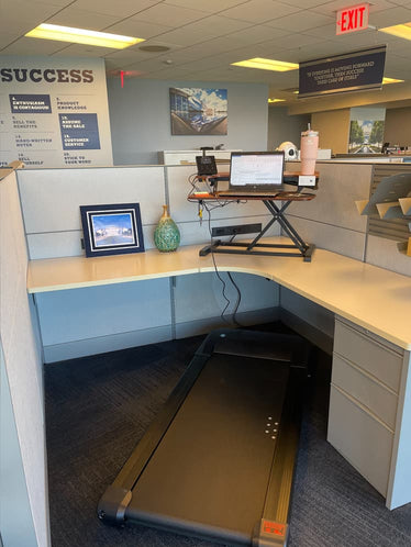 cinta de correr en la oficina